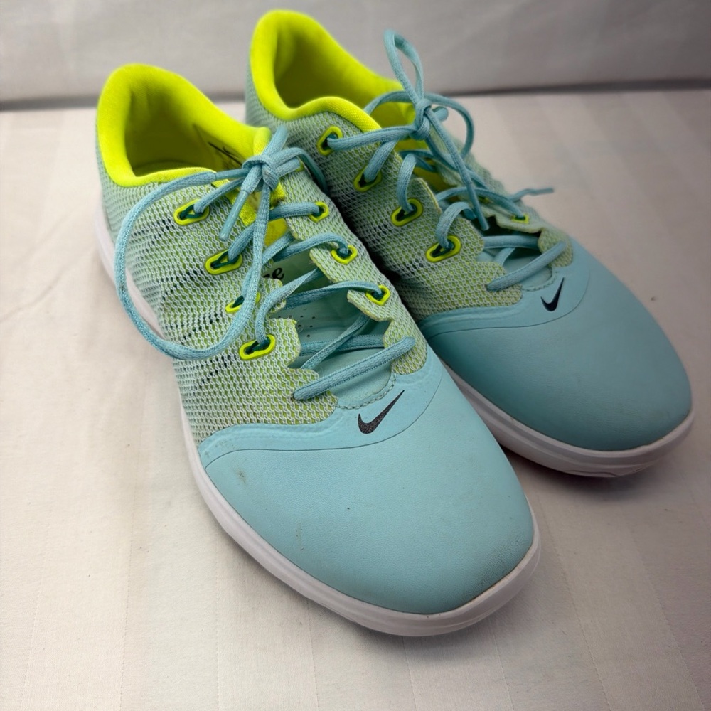 Nike Sky Blue‎ and Neon Yellow Athletic Shoes - Picture 1 of 5